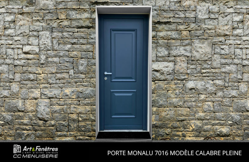 Porte Monalu 7016 Modèle Calabre Pleine