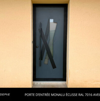 Porte d’entrée MONALU Éclisse Ral 7016