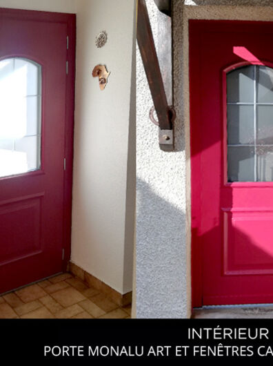 Porte d'Entrée Art & Fenêtres Monalu Castille Rouge 3004