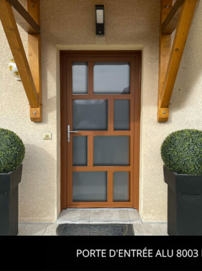 Porte d'Entrée Alu 8003 Modèle Graphik 5