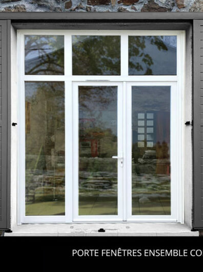 Porte Fenêtres ensemble en PVC Blanc