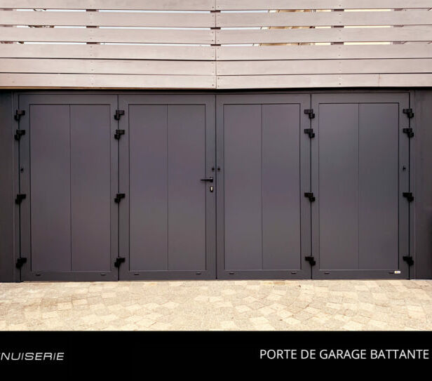 Porte de Garage Battante RAL 7016