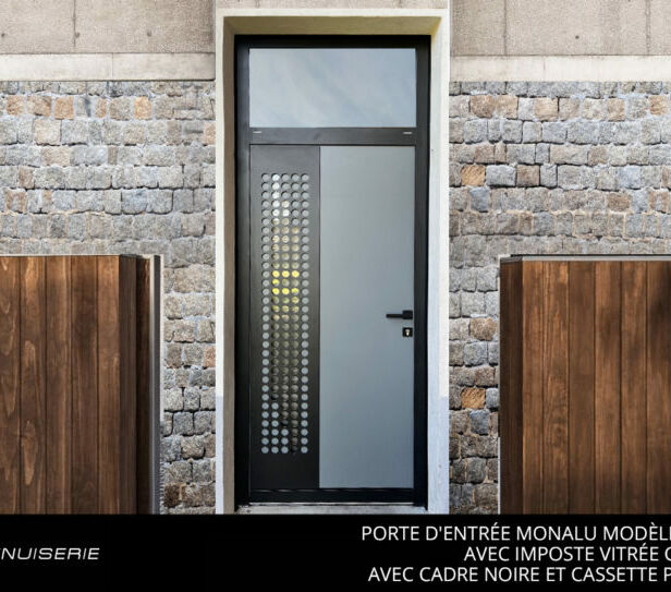 Porte d'Entrée MONALU Modèle LUMA B- CASSETTE PERFORÉE